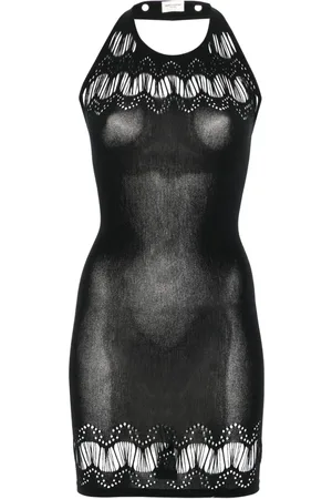 Saint Laurent Laser-cut mini dress