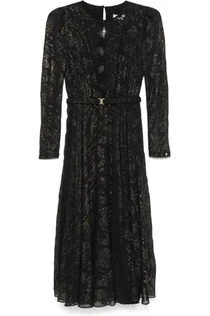 NISSA Polka dot tulle midi dress