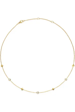 David Yurman 18kt yellow Renaissance Station diamond necklace (4.6mm)