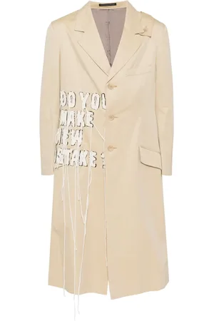 YOHJI YAMAMOTO Slogan patch single-breasted blazer