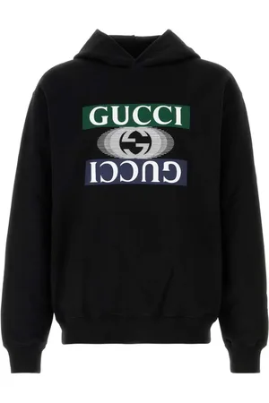 Gucci logo hoodie black hotsell