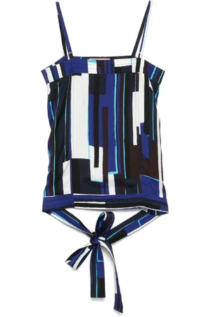 Plan C Geometric print sleeveless blouse