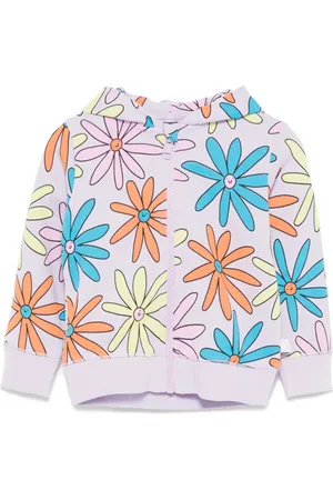 Stella McCartney Floral cotton hooded jacket