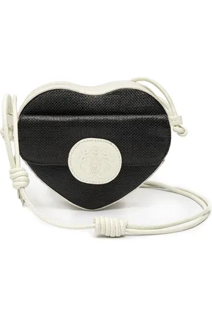 Isla Ibiza Heart-shaped leather-trim cross body bag
