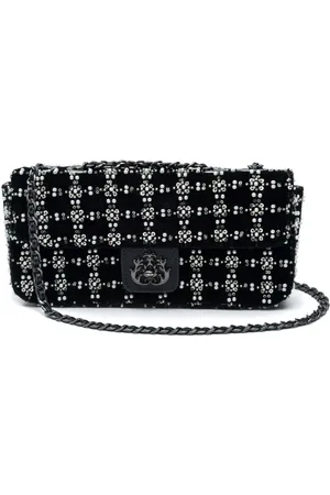 Isla Ibiza Anne beaded velvet shoulder bag
