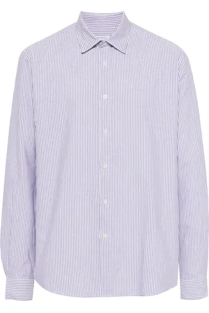 Sunspel Vertical stripe poplin shirt