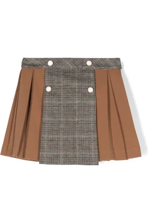 PATACHOU Checked-panel skirt