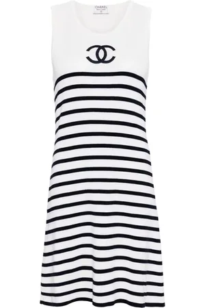 CHANEL 1990-2000 striped dress