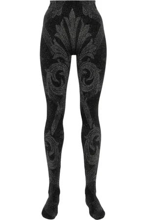 Wolford X ETRO metallic-threading jacquard tights