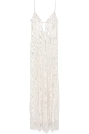 Self-Portrait Rhinestone fishnet maxi dress