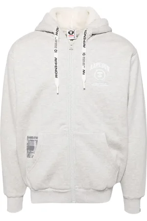 A Bathing Ape Logo-patch hooded jacket