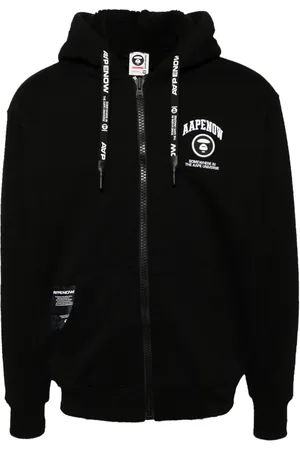 A Bathing Ape Logo-patch hooded jacket