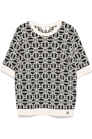 Elisabetta Franchi Logo-jacquard top