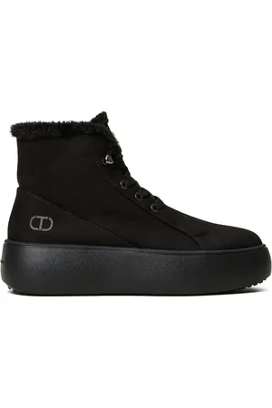 Twin-Set Faux-fur lined high-top sneakers
