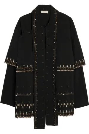 LEMAIRE Embroidered asymmetric blouse