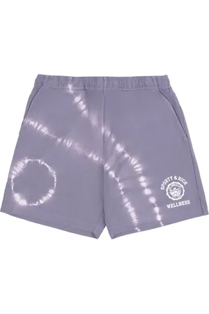 Sporty & Rich Emblem cotton track shorts