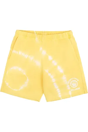 Sporty & Rich Emblem cotton track shorts