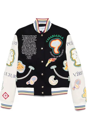 Casablanca Chenille-patchwork bomber jacket