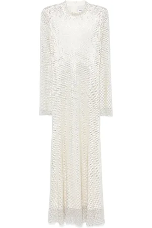 Self-Portrait Rhinestone fishnet maxi dress