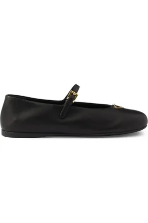 Prada Enamel logo ballerina shoes