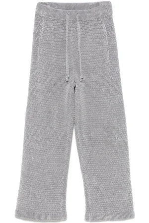 BONSAI Textured-knit drawstring track pants