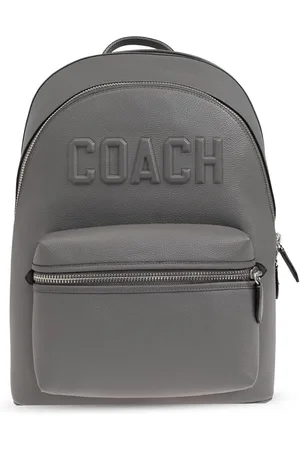 Coach Logo-embossed leather backpack