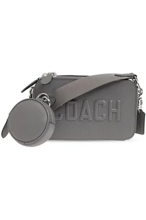 Coach Debossed-logo leather shoulder bag