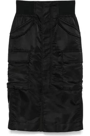 SACAI Ribbed-waistband cargo skirt