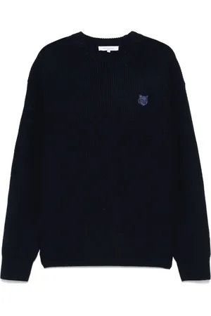 Maison Kitsuné Bold Fox Head-patch ribbed sweater