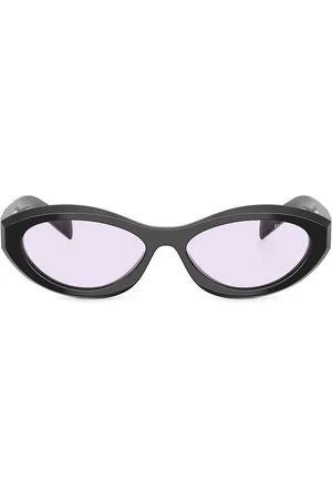 Prada Triangle-logo oval sunglasses