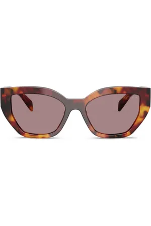 Prada Tortoiseshell-effect cat-eye sunglasses