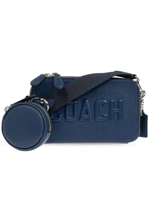 Coach Debossed-logo leather shoulder bag