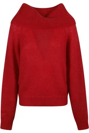 P.A.R.O.S.H. Off-shoulder mohair jumper