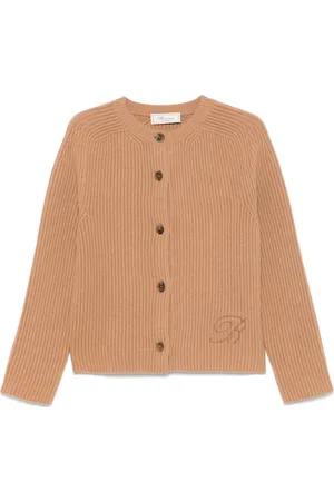 BLUMARINE Logo-patch cardigan