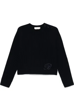 BLUMARINE Logo-patch sweater