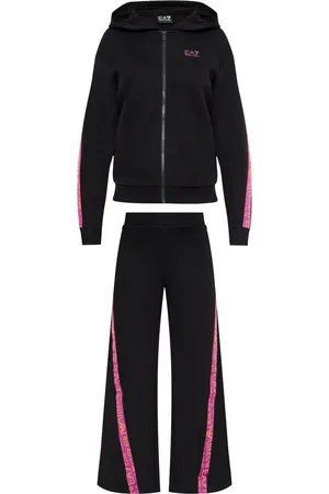 EA7 Logo-embellished cotton-blend track suit