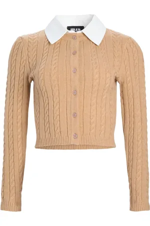 SER.O.YA Eloise cable-knit cardigan