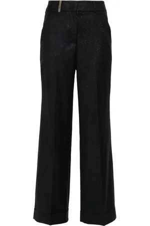 PESERICO SIGN Lurex flannel trousers