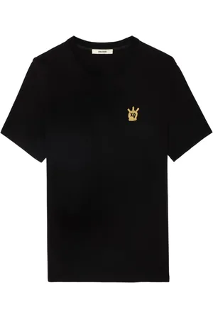 Zadig & Voltaire Logo-embroidered organic cotton T-shirt