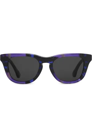 Burberry Checked square-frame sunglasses