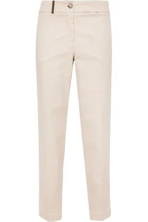 PESERICO SIGN Gabardine tapered trousers