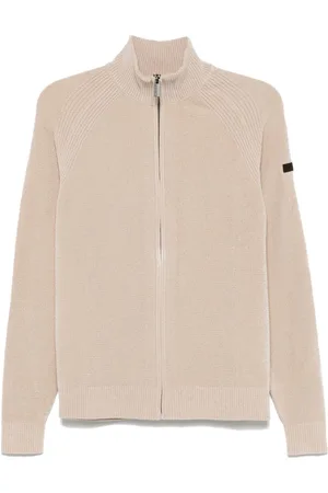 RRD Velvet-finish zip-up cardigan