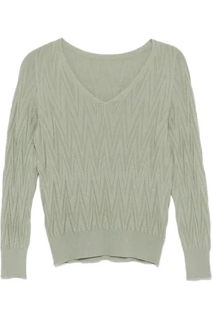 D.EXTERIOR Chevron-knit sweater