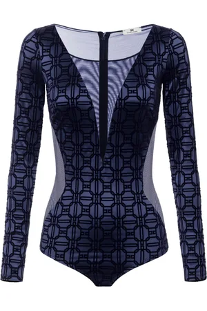 Elisabetta Franchi Flocked tulle bodysuit