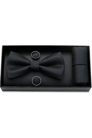 M. Moustache Crosshatch bow tie set