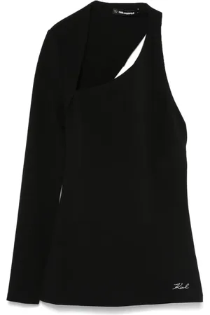 Karl Lagerfeld Asymmetric jersey top