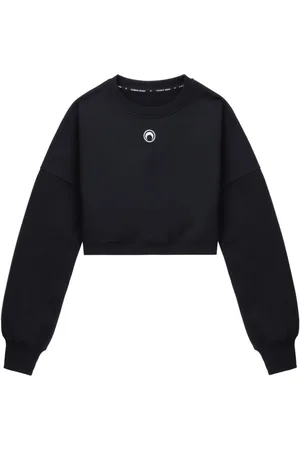 Marine Serre Moon printed cropped sweatshirt