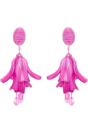 Oscar de la Renta Classic Impatiens clip-on earrings