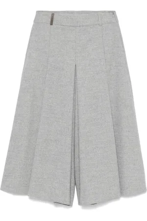 PESERICO SIGN Pleated wide-leg shorts