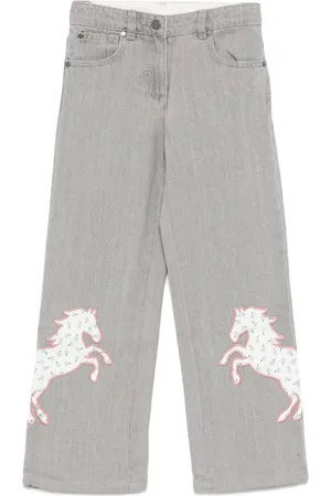 Stella McCartney Horse-appliqué jeans